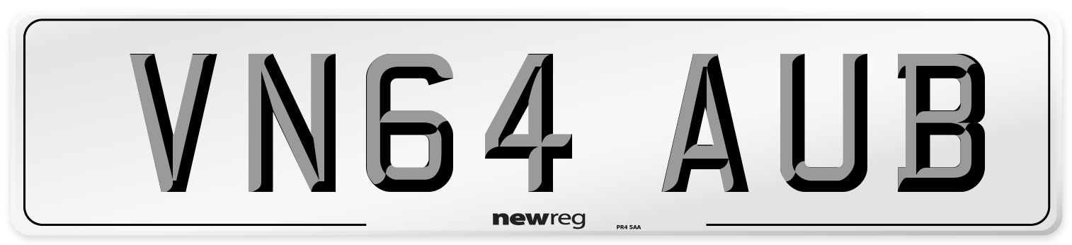 VN64 AUB Number Plate from New Reg